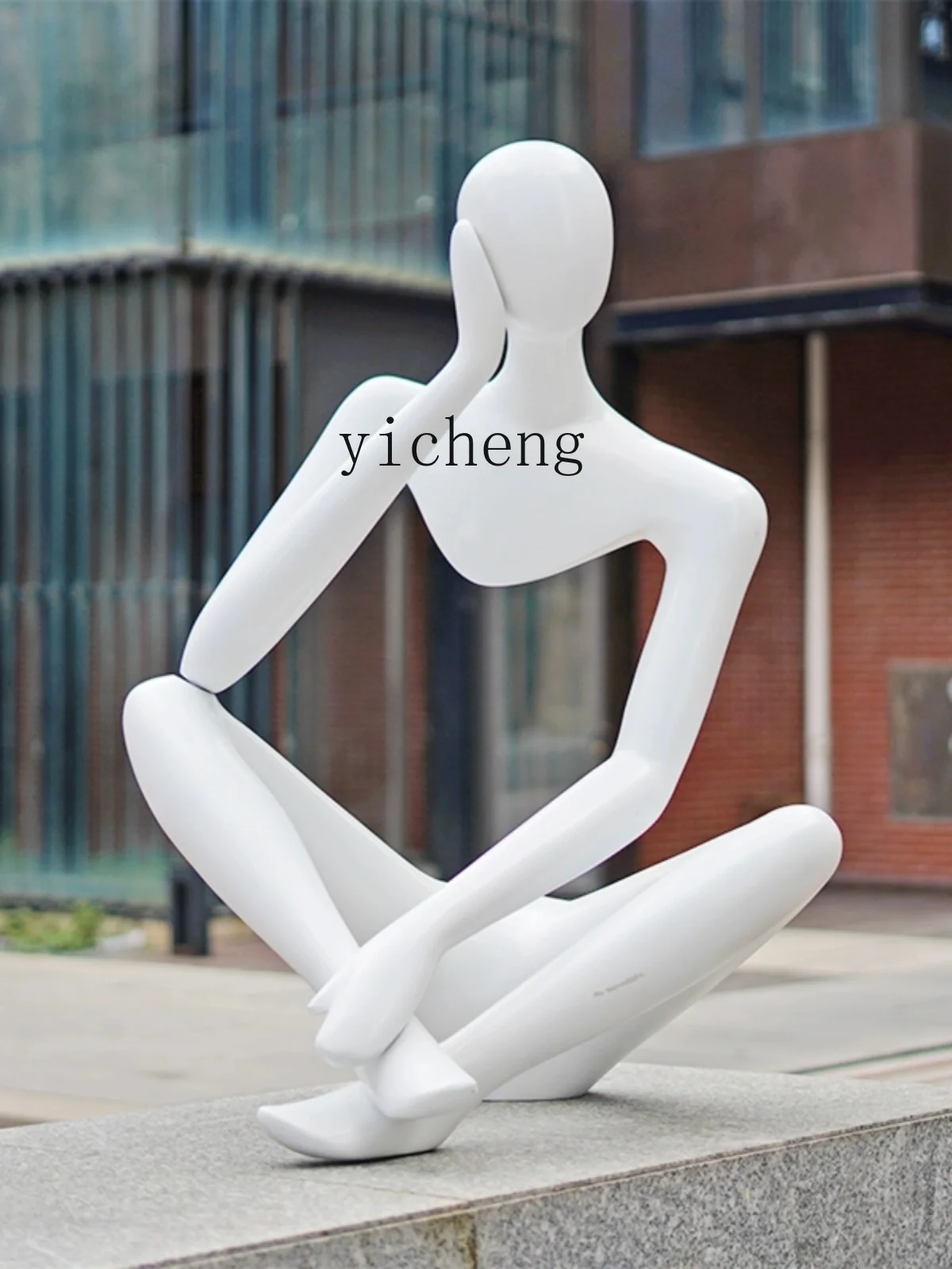 ZF Simple FRP Abstract Figure Sculpture Showcase Model Room Decoration Ornaments