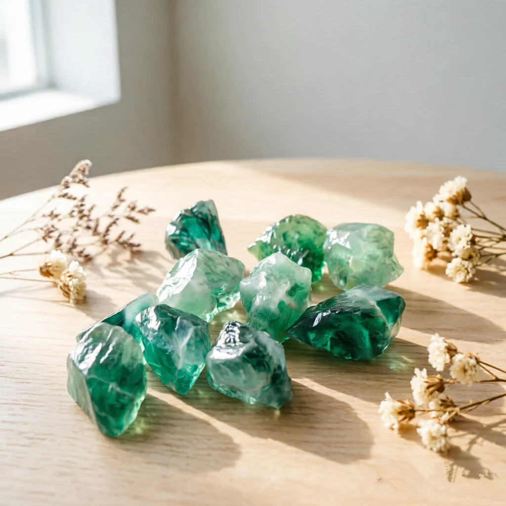 Natural Raw Green Fluorite Stone Crystals Reiki Healing Root Chakra Crystal Home Decoration Spiritual Protection Gift