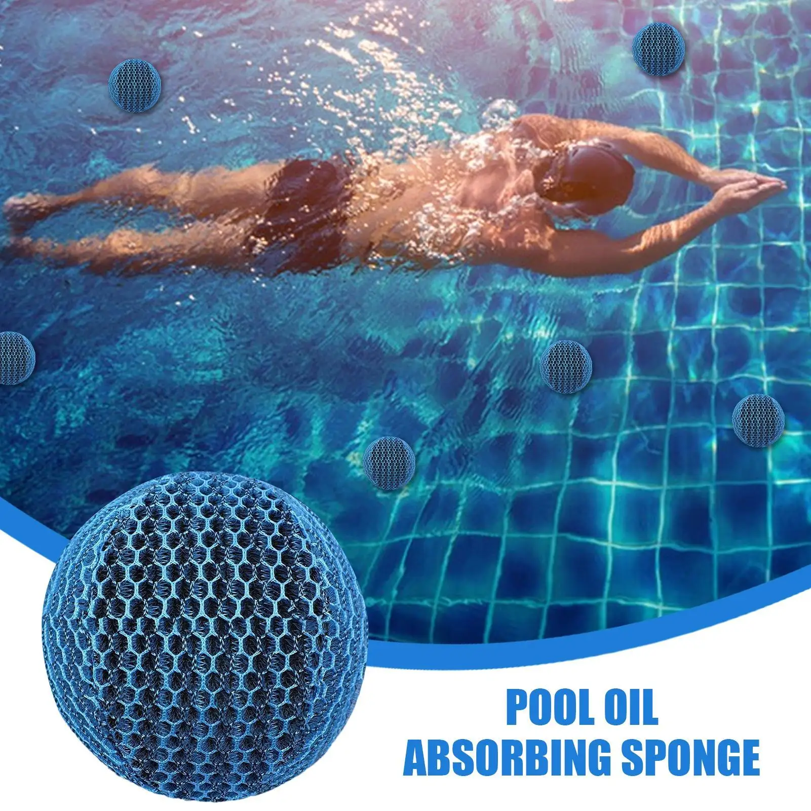

Reusable Oil Absorbing Sponge Cleaning Balls for Pools Hot Tubs & Spa Floating Pool Filters Oil Absorbing Sludge Cleaning Tool