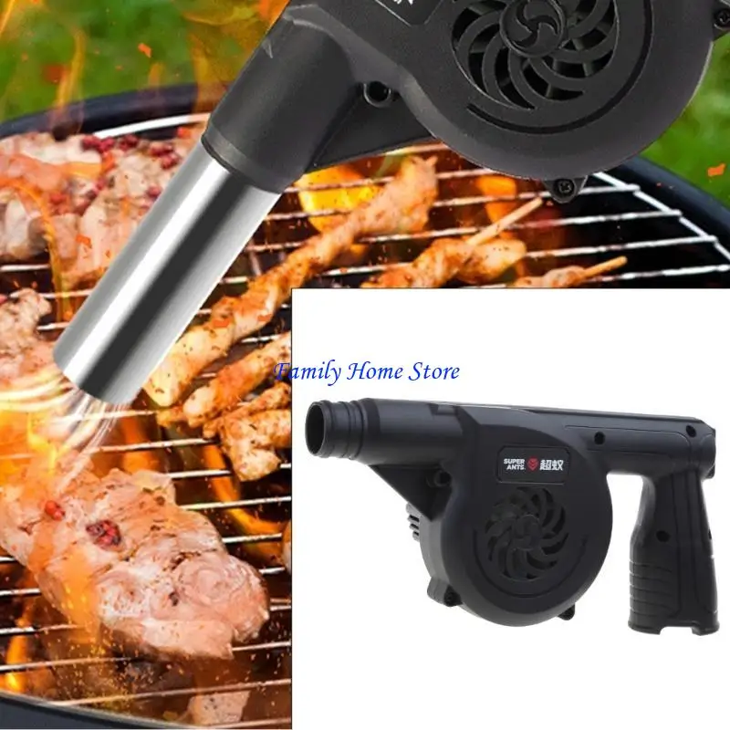 

P0UF Outdoor Cooking Handheld BBQ Fan Charcoal Blower Variable Speed Barbeque Fan