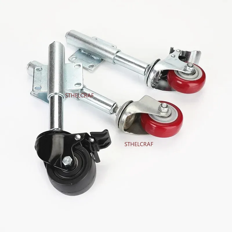 1Pc 2-inch Courtyard Gate Brake Wheels 360-degree Rotating Casters Wheel Sliding Door Shock-absorbing Pulley Furniture Casters