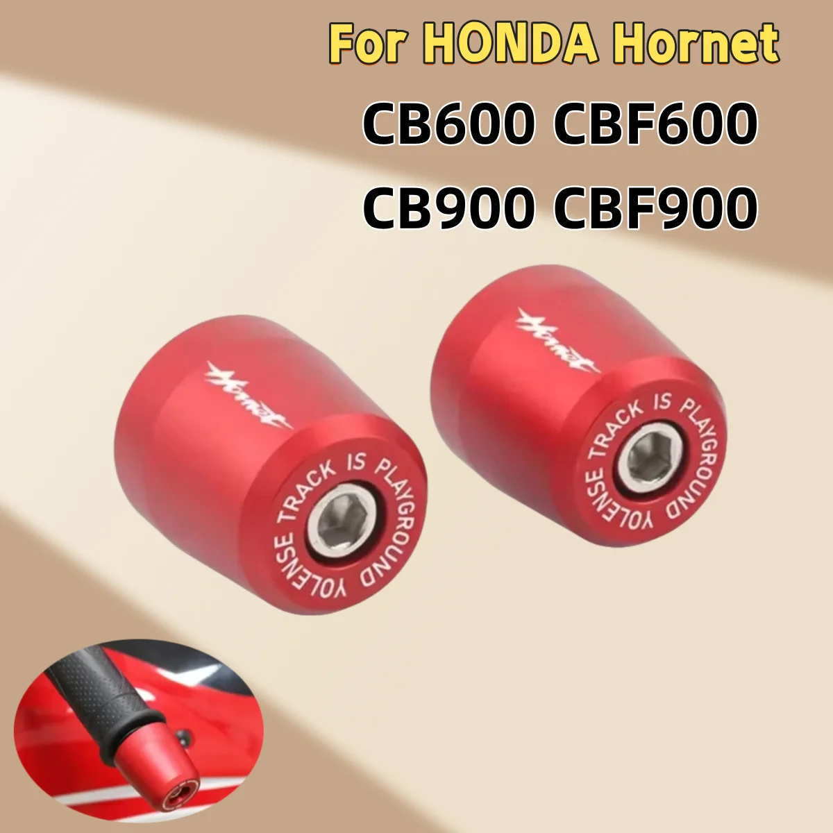 

For HONDA Hornet CB600 CBF600 CB900 CBF900 Motorcycle Handle Bar End Handlebar Grips ends Cap Plug Slider Counterweight cover