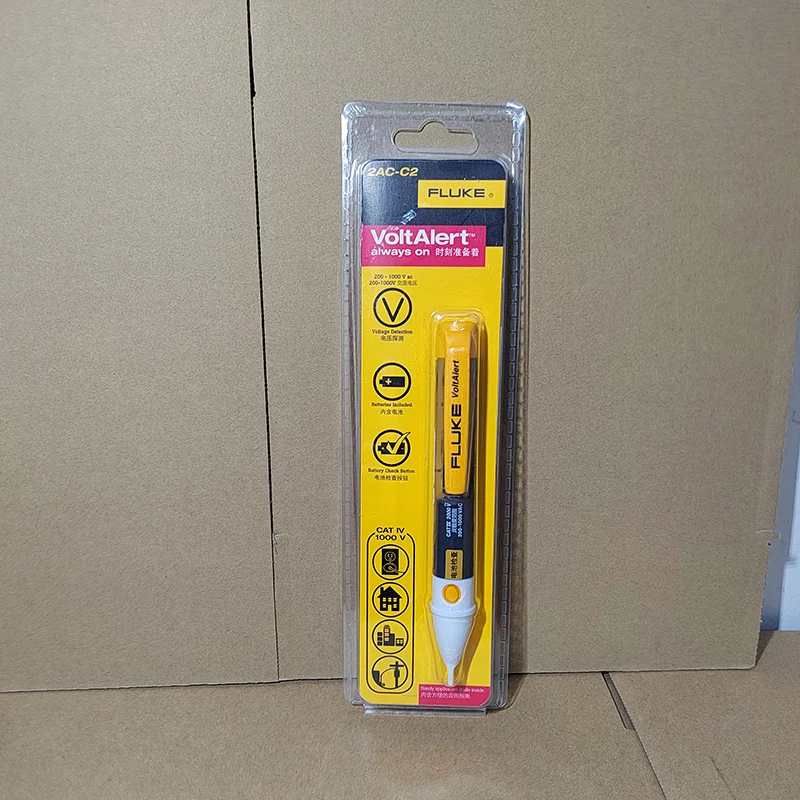 فلوك 1AC/2AC عدم الاتصال الجهد اختبار قلم رصاص VoltAlert™التيار المتناوب عدم الاتصال تستر فولت تنبيه عصا كاشف كهربائي القلم