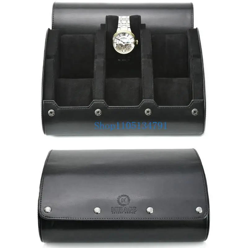 

98km Watch Box 6 Grids Leather Storage Boxes for Mechanical Wrist Watch Packaging Multifunction Gift Box for Women Men Travel