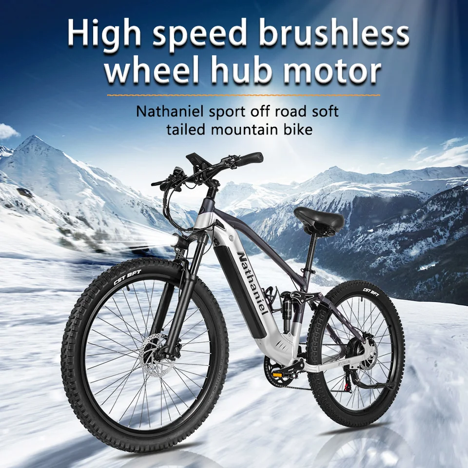Nathaniel SYR03 Electric Bike 1000W 48V 20AH, 27.5" Long Range for Mountain & Road Riding, Electric Bike Adults, Mountain Bikes image 12