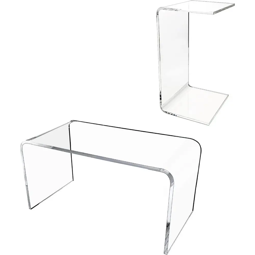 

Clear Acrylic 24H Multipurpose Side Table for Living Room, Bedroom, Office, and Outdoor Spaces