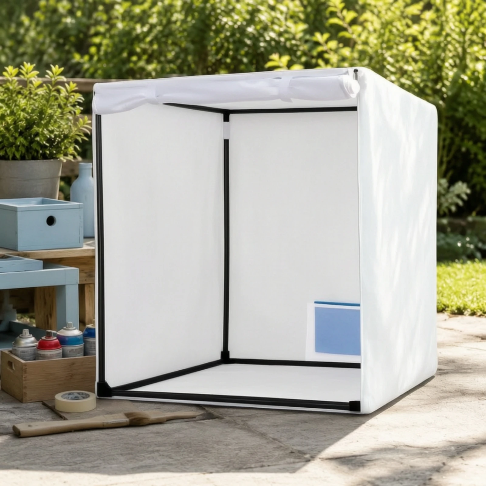 Paint Booth Lightweight Spray Painting Tent Foldable Spray Shelter Compact for DIY Hobbyists, Furniture Refinishing
