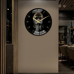 Art Clock African Golden Female Art Wall Clock Home Fashion Decoration Silent Quartz Clock Family Christmas Gift 12 