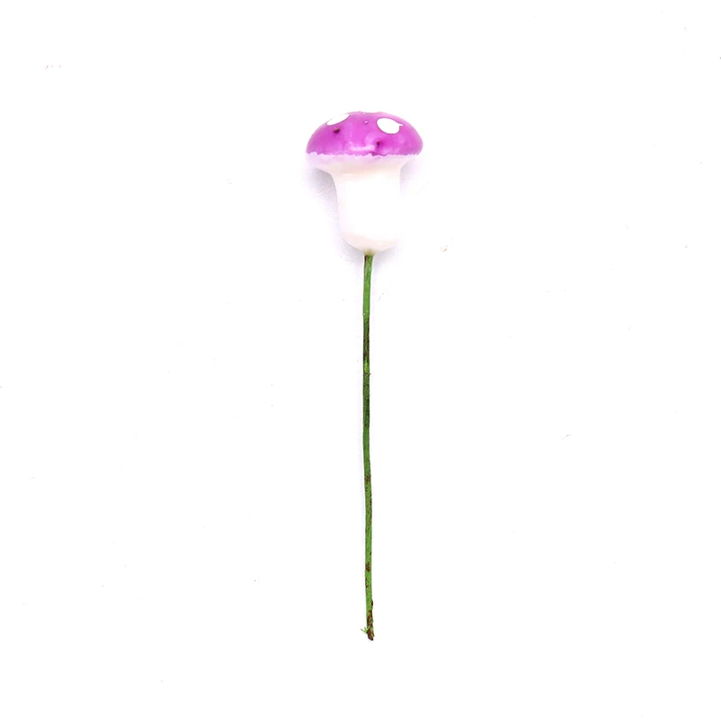 100 Uds. Modelos de setas artificiales coloridas figuras de acción de plantas en miniatura para decoración del jardín del hogar