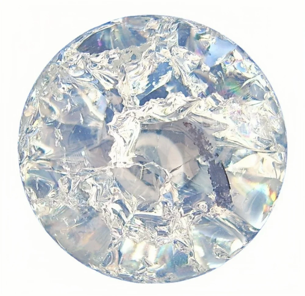 الجليد الكراك كريستال الكرة الزجاجية المجال السحري فنغ شوي زخرفة حوض السمك روكي نافورة الماء بونساي الكرة المعيشة ديكور المنزل #1