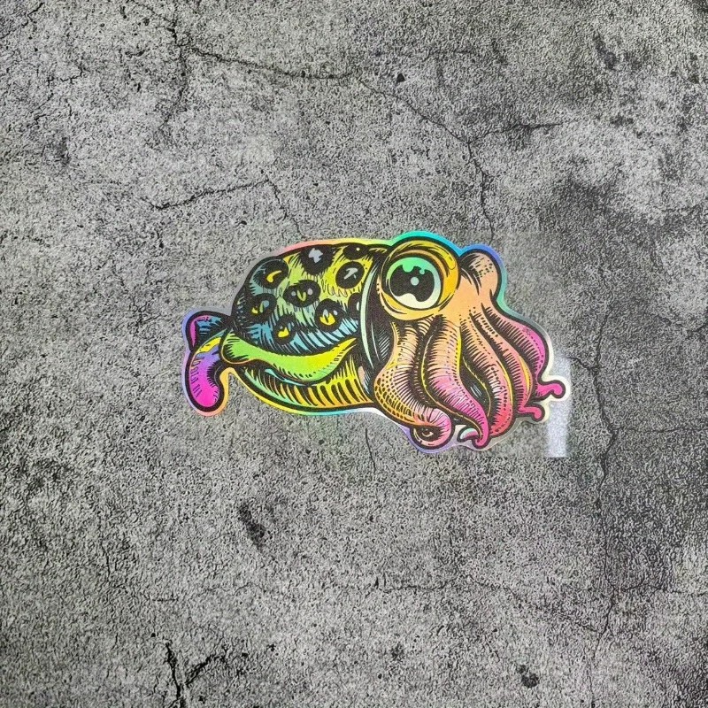 قطعة واحدة من ملصق "حبار ملون ثلاثي الأبعاد"، مناسب للمحافظ ومحركات USB والتقويمات وصناديق الحرف وحقائب الظهر #5