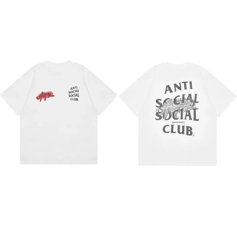 2026 Retro Skeleton Cactus Graphic T Shirt Unisex Men Women Vintage Street Front Back Dual Print Cotton Short Sleeve Tee