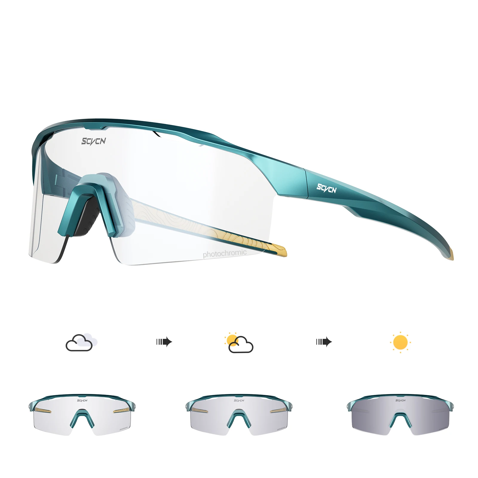 KAPVOE Photochromic Sports Sunglasses 5