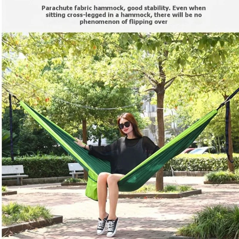 ALIM-Durable Nylon Outdoor Hammock 140X270 Cm, Lightweight& Portable Ideal For Camping And Relaxing