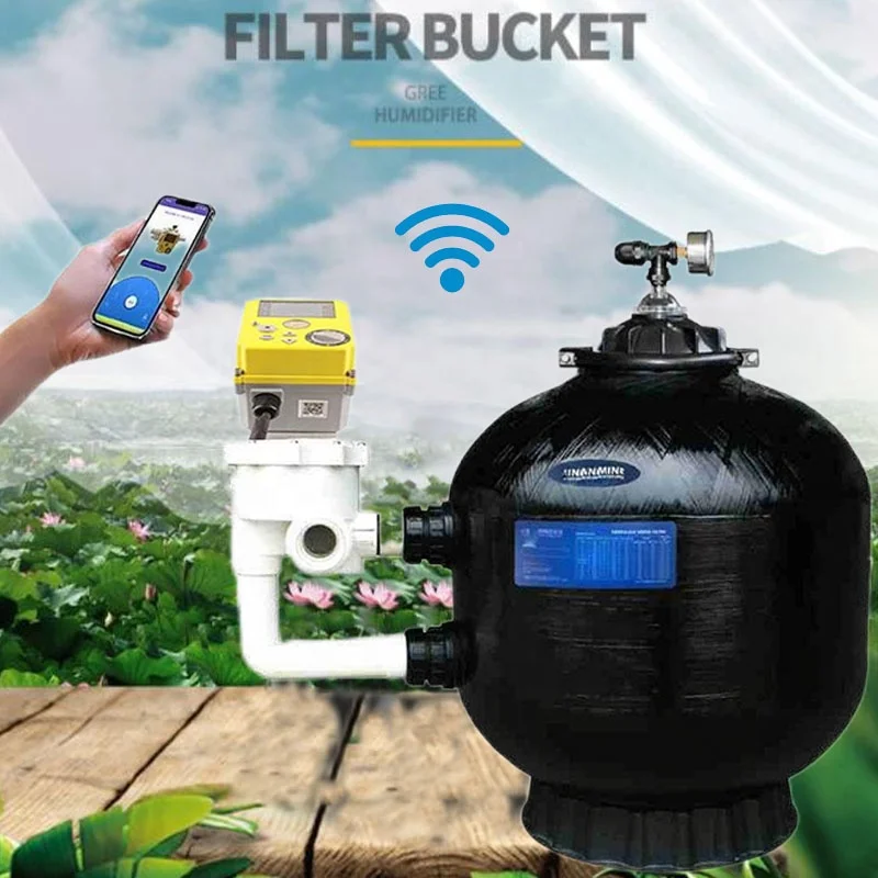 

Newest WiFi Smart Koi Pond Filter Pond Garden Pressure Biological Filtration System Fully Automatic Cleaning Function