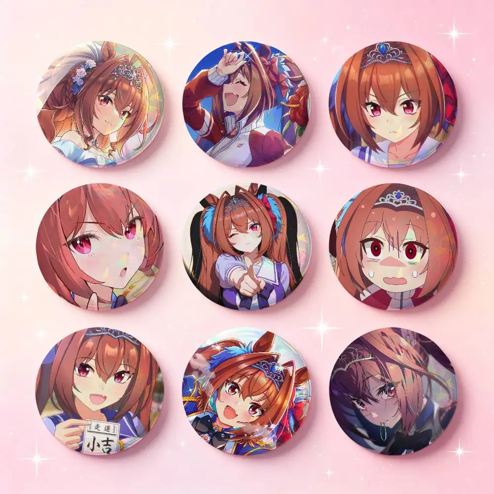 Daiwa Scarlet Anime Figure Badges Button Round Creative Pin Brooch Badge Bag Decor Accessories Fans Collect Friends Gifts