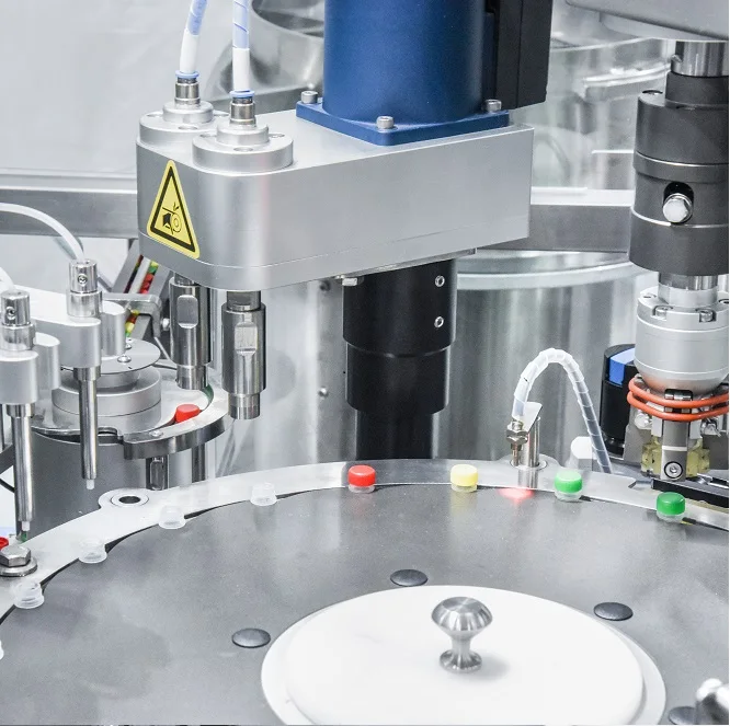New Arrival Multi Doses Double Head Aseptic Small Volume Single Bottle Automatic 1ml Rotary Liquid Filling Machine