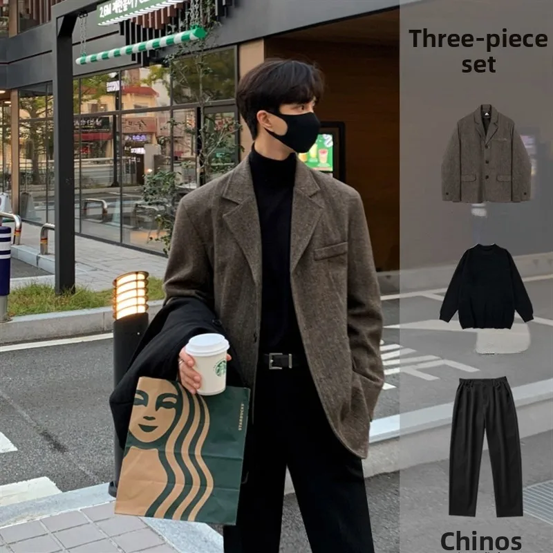 

Мужская рубашка с длинным рукавом на двух пуговицах для весеннего сезона, повседневный спортивный костюмный топ для студентов, модный и стильный