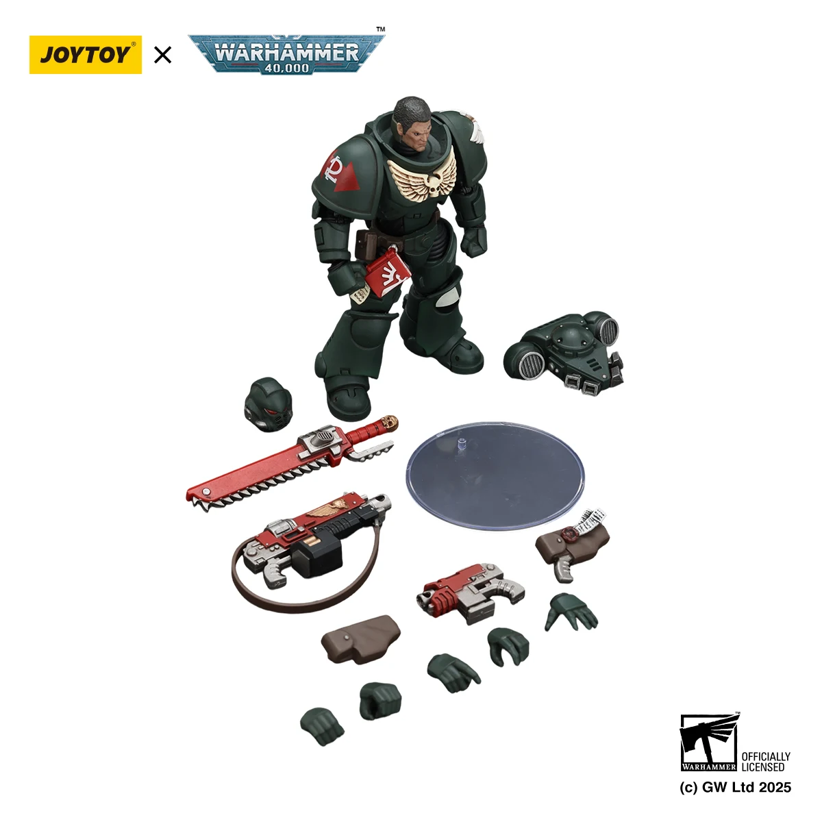 [IN MAGAZZINO] JOYTOY Warhammer 40.000 1/18 Azione Dark Angels Intercessors Brother Asharr/Brother Nadael 2PCS Modello