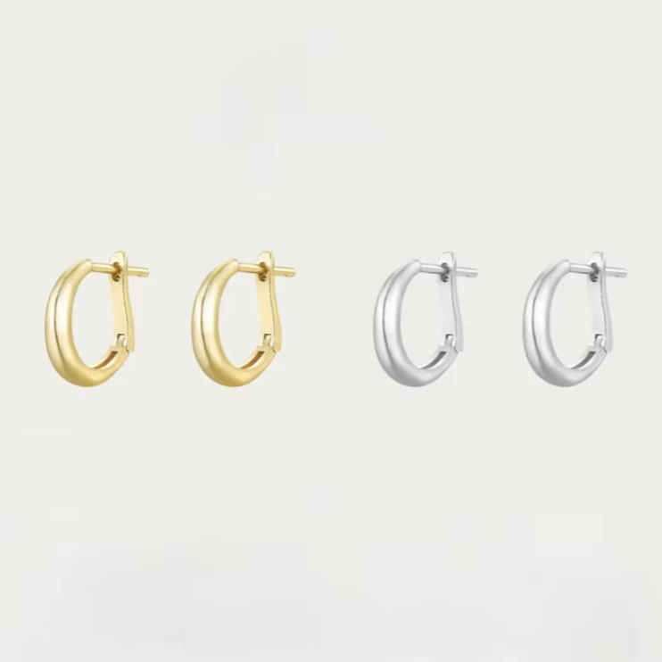 

PONYKISS 925 Sterling Silver 18K Gold Minimalist Round Hoop Earrings for Women Trendy Geometric Fine Jewelry Accessories