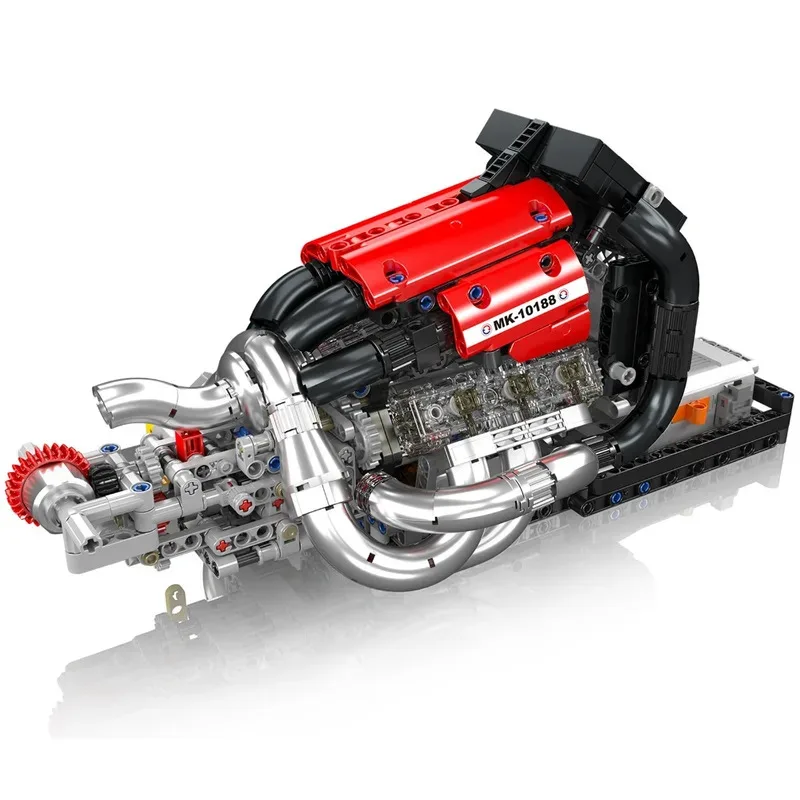 MOULD KING 10188 Racing Car Engine Building Blocks Kit Motorized STR 13 Simulation Model 980pcs Technical STEM Toy for Adults