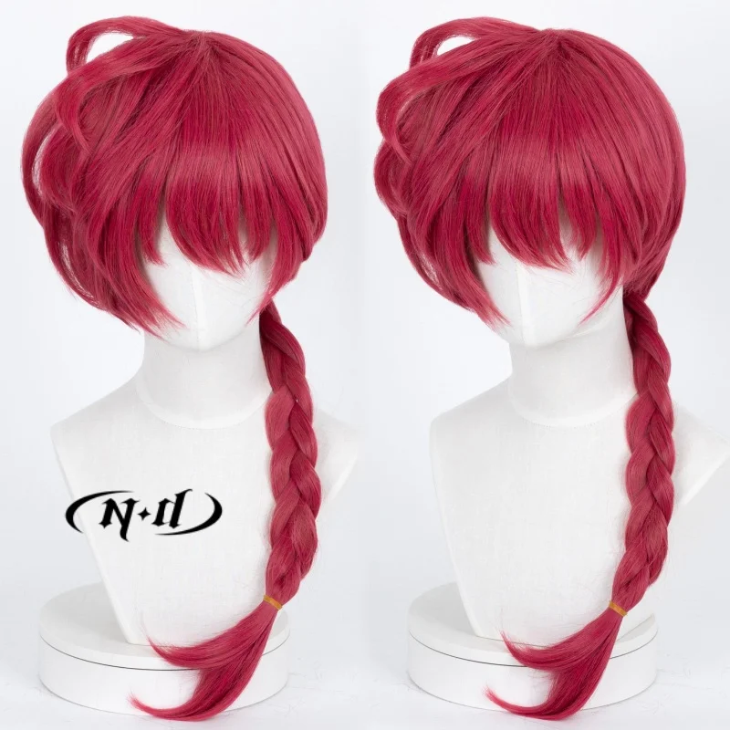 ND Ranma Saotome Cosplay Wigs Red Hairpiece Ranma Anime Cosplay Hair Wigs for Comic Con Coser Costume Theme Party Heat Resistant