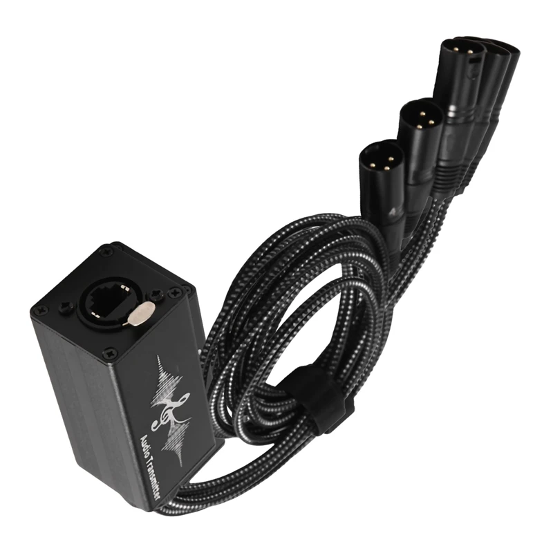 DT23 RJ45 CAT6 to Audio Snake 4 Channel XLR 3Pin Splitter Network Breakout Cable for Stage Sound Lighting Recording