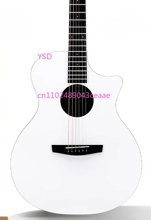 Smart Guitar (High-Value Glacier White, 41-Inch Folk Style, Ideal for Beginner Girls)