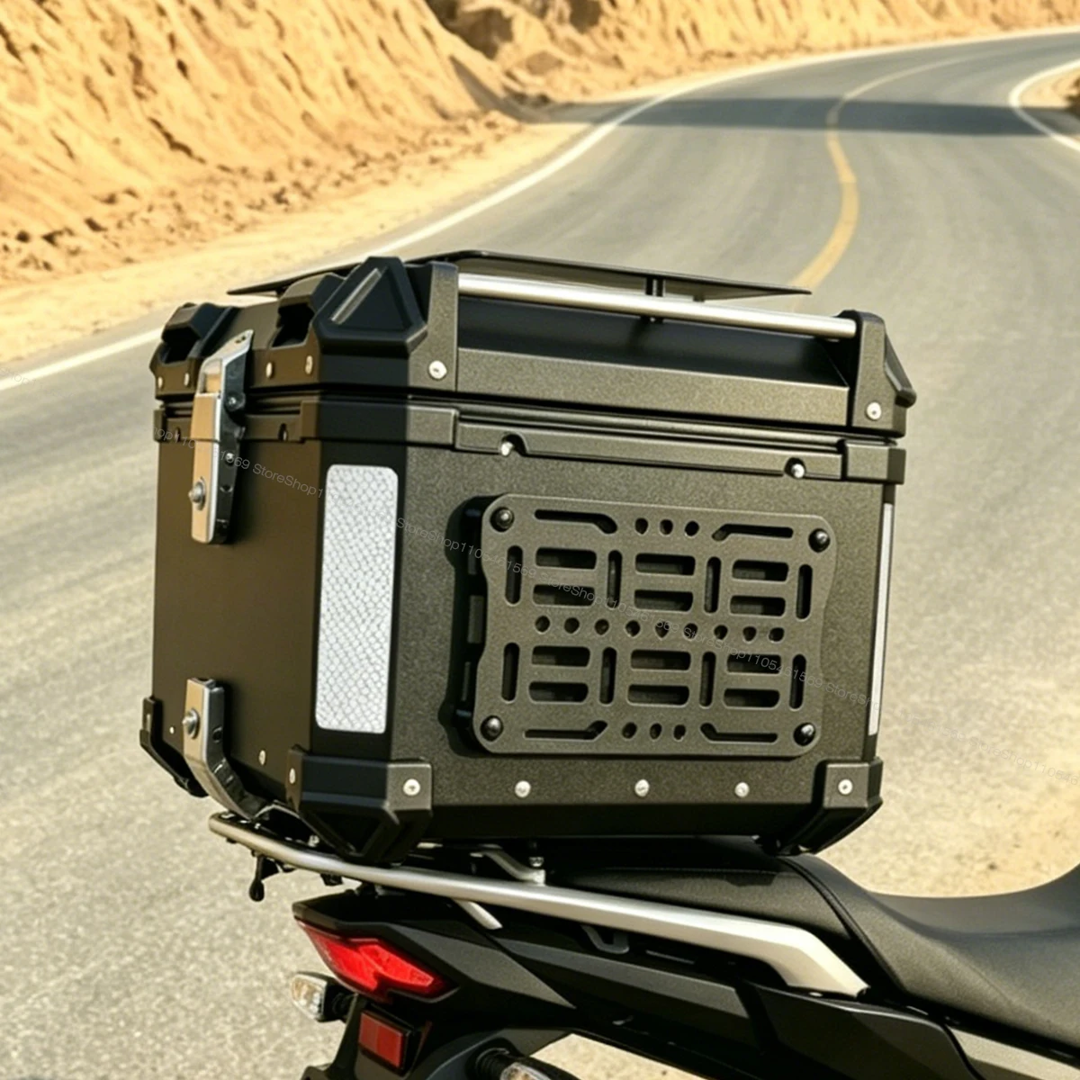 Motorcycle Molle Panel For Trunk Storage Aluminum Alloy Waterproof Tactical Universal Side Box Organiz Quick-Install Storage Box
