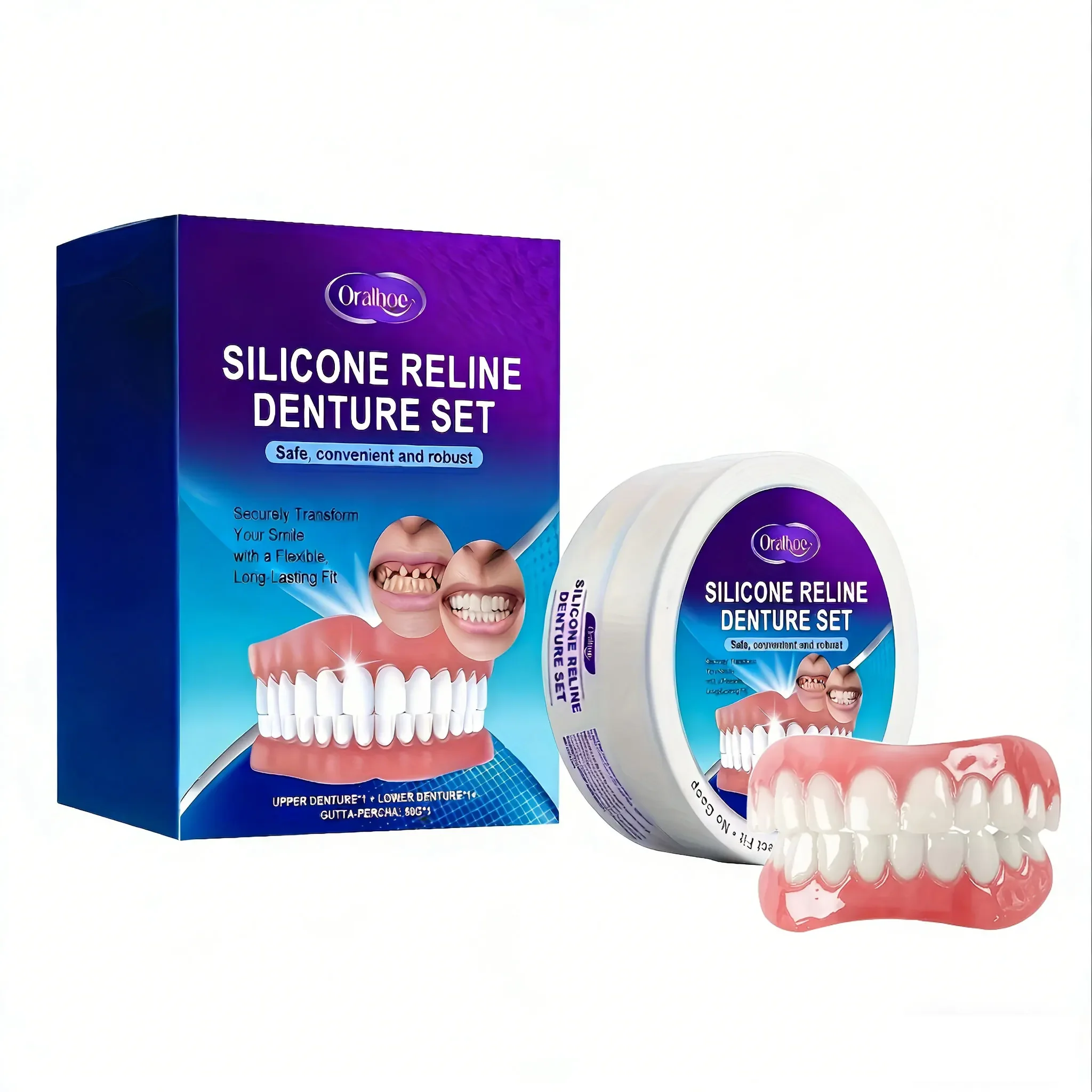 

Комфортные виниры для зубных протезов с надежной фиксацией, верхние и нижние косметические протезы, эффективное решение для уверенной улыбки H2931-26