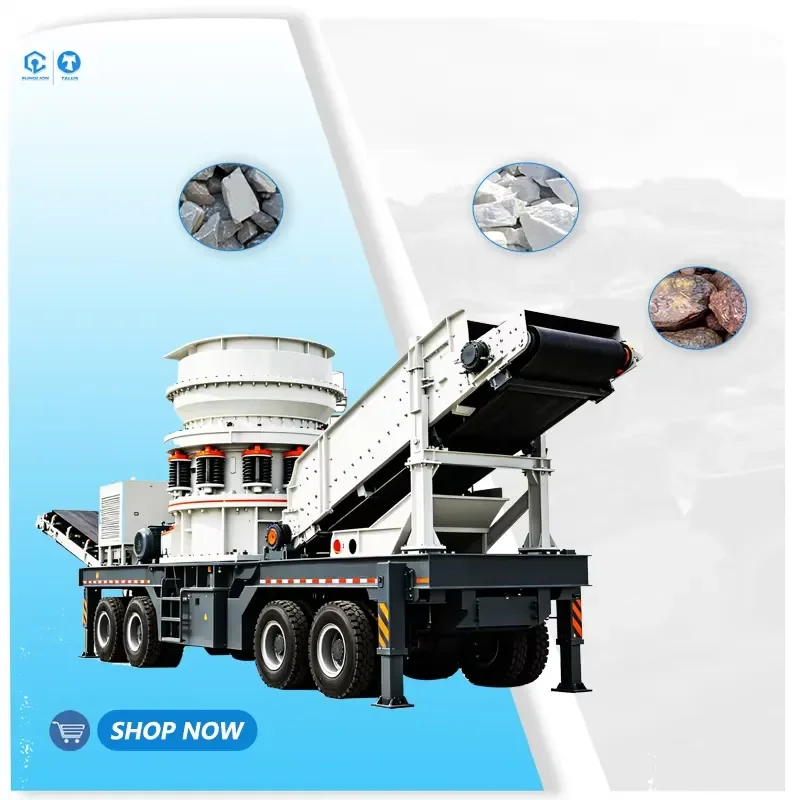 2026 CE 200t/h Four-combination Mobile Crusher Include Vibrating Feeder, Jaw & Cone Crusher and Vibrating Screen