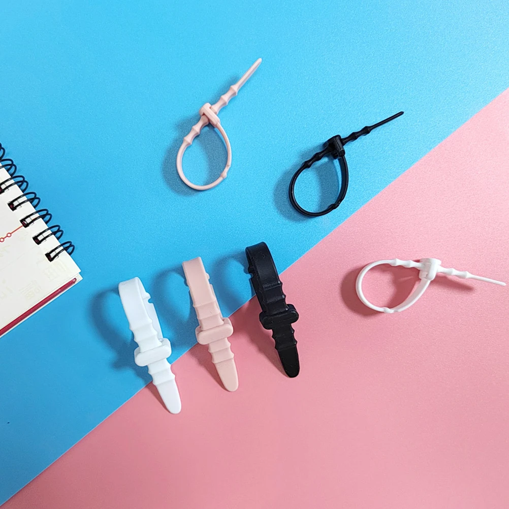 

20pcs Silicone Cable Straps Adjustable Wire Organizer For Charging Cords Earphones Usb Headset Cord Winder Cable Management Ties