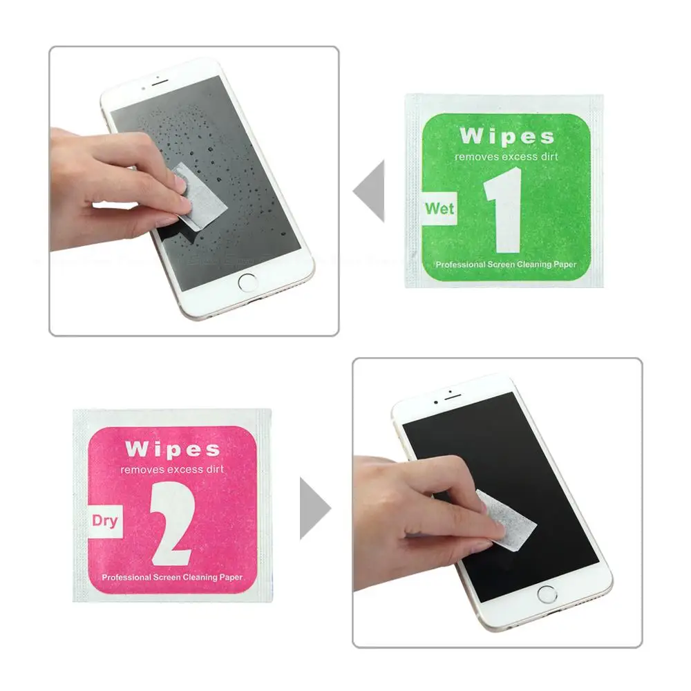 Clean Paper Dust Cleaning Screen Wipes Tempered Glass Wet Dry Cloth For iPhone Android Phone Mobile Phone SmartPhone