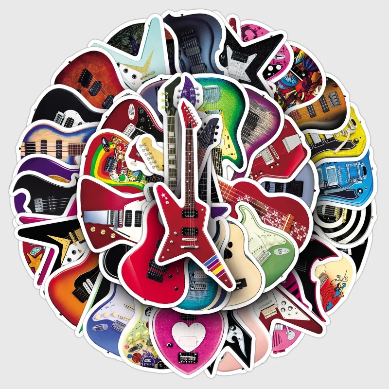 

10/50 шт., наклейки с героями мультфильмов для гитары, несколько типов музыкальных инструментов, водонепроницаемые украшения, настольная чашка, чехол для телефона, компьютер