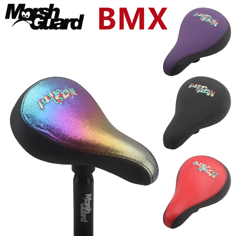 MORSH GUARD BMX Saddle With Seat Post Street Action Fixed Gear Saddle Small Wheel Bicycle Saddle Taiwan Freestyle Saddle Parts