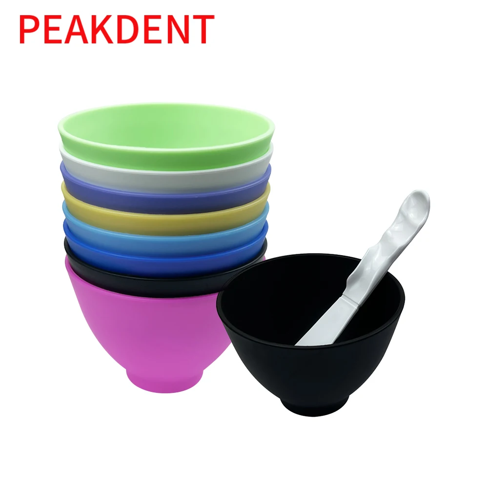 1pcs Dental Mixed  Alginate Plaster Bowl Silicone Mixed Flexible Bowl Material Spatula Bowl For Oral Hygiene Tool