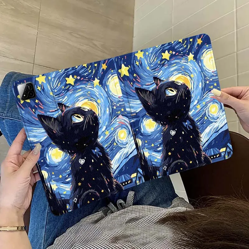 

Vintage Cat Art Cute For Xiaomi Redmi Mi Pad 5 6 6s 7 SE Pro Max Ultra 12.4 12.5 14 inch Tablet Case