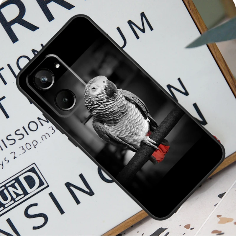 African Grey Parrot For Realme 12 11 10 9 Pro Plus GT5 GT Neo 6 C55 C53 C51 C35 C33 C30 C25s C21Y C31 C67 Case