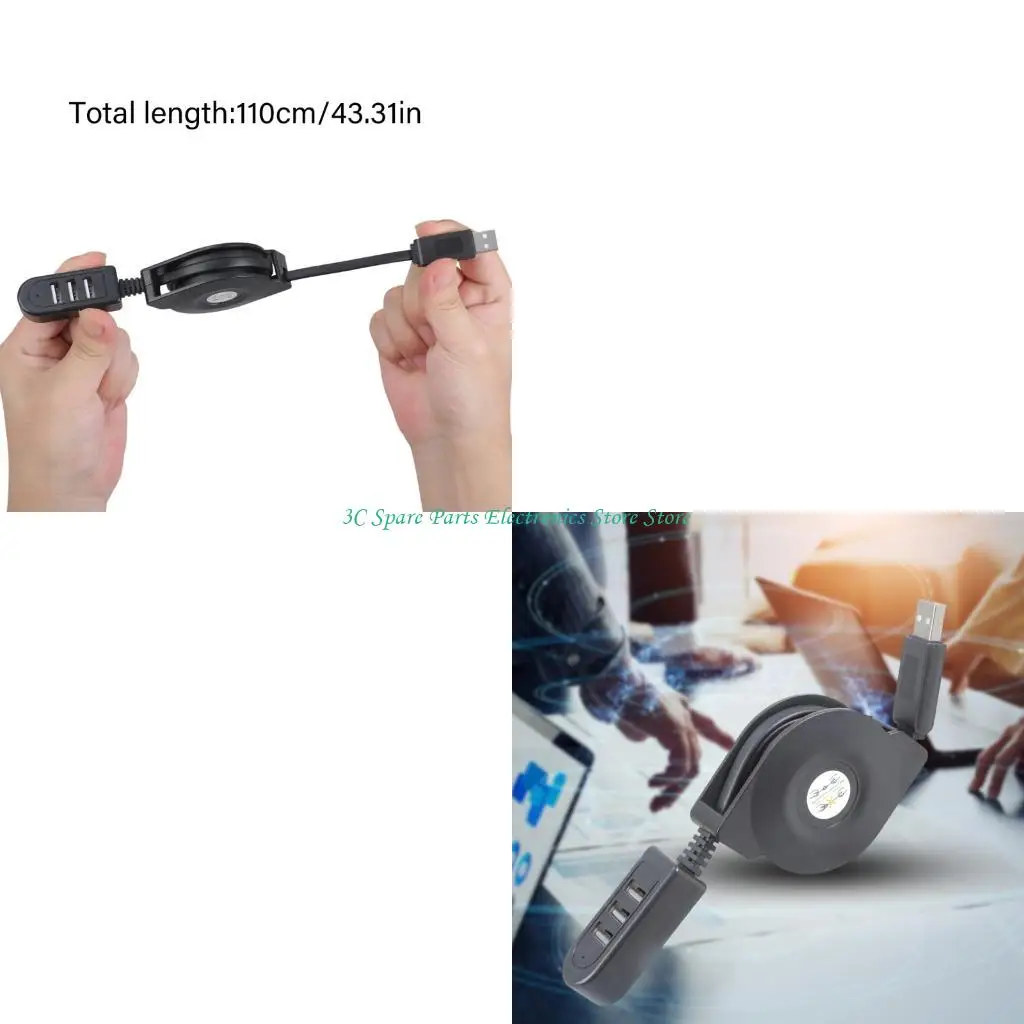 SZ USB2.0 Splitter Cable Provides Simultaneous Power Supply to 3 Mobile Devices