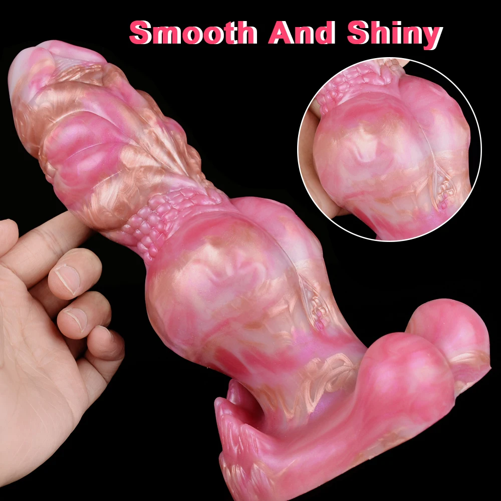 YESUBY Thick Silicone Alien Wolf Dildo With Sucker Realistic Animal Knot Penis Prostate Massager Anal Sex Toys For Women Men 18+