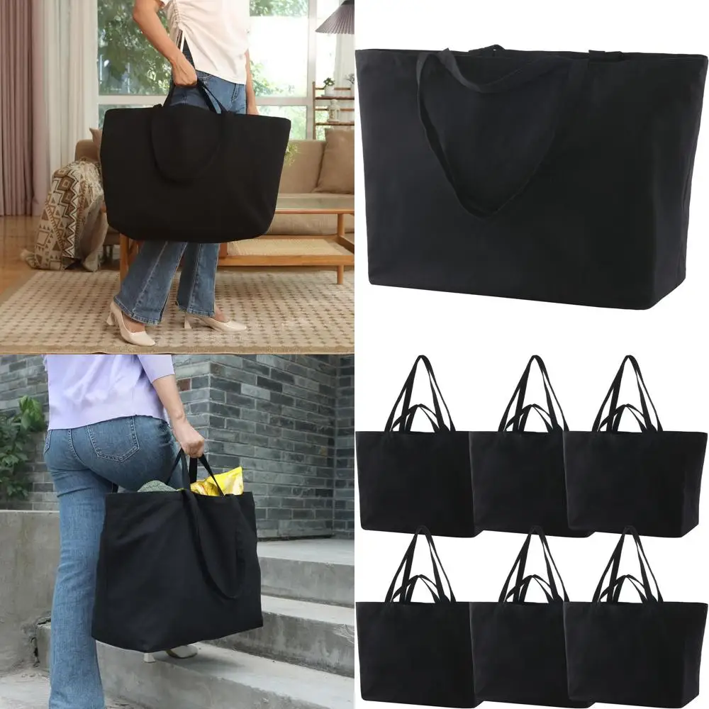 

Большая прочная холщовая сумка-тоут 27x16x8 - Персонализированная многоразовая сумка для покупок через плечо