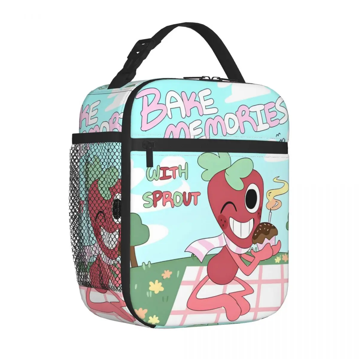 Dandy's World Insulated Lunch Bag Strawberry Cartoon Food Container Portable Thermal Cooler Lunch Boxes For School Office