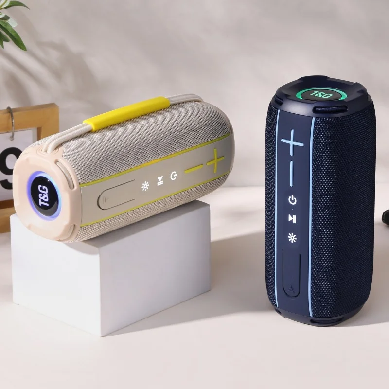 TG696 ลำโพงบลูทูธไร้สายแบบพกพากลางแจ้งลำโพงคู่บลูทูธ 5.3 ซับวูฟเฟอร์ RGB โคมไฟรองรับ FM/การ์ด TF/ดิสก์ USB TWS