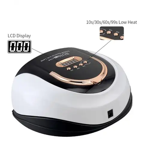 256W UV LED 네일 램프 - 빠른 경화 스마트 센서 조명, 홈 살롱용 핸들이 있는 전문 젤 폴리쉬 건조기