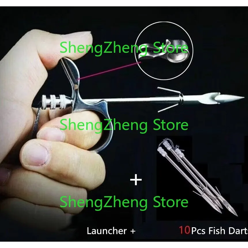 11pcs  Fishing Rod Ring Fishing Assistant Fish Dart Finger Launcher