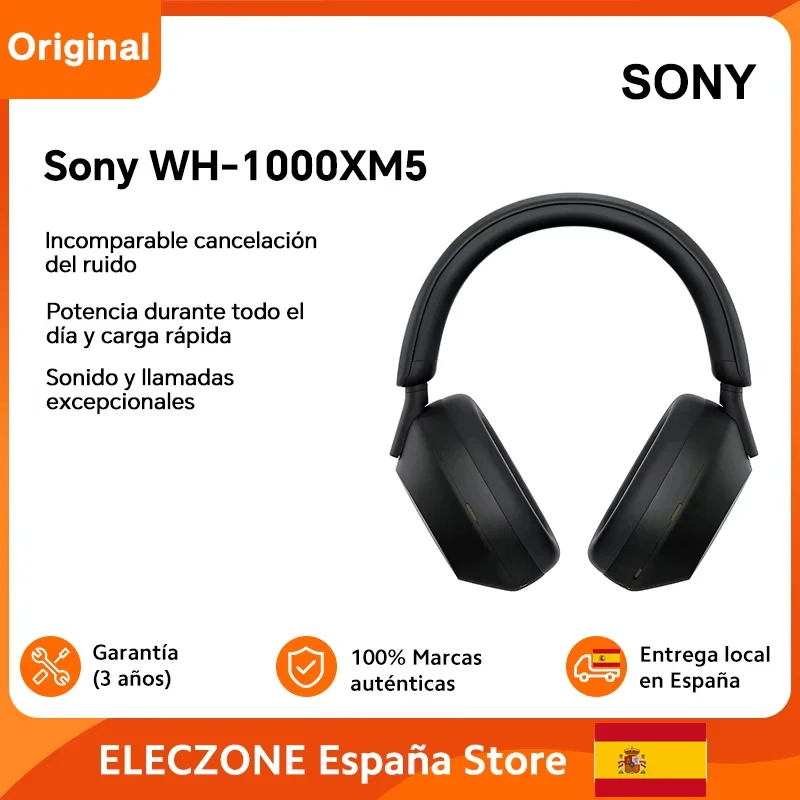 Sony WH-1000XM5 Auriculares inalámbricos con cancelación de ruido Unidad de controlador de 30 mm especialmente diseñada Diseño cómodo