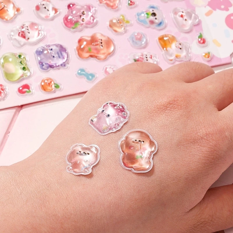 Autocollants 3D dessin animé, autocollant Animal résistant à l'eau pour boîte à stylos planificateur, livraison