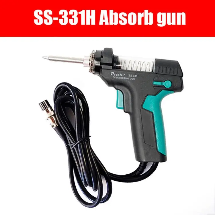 Pro'sKit SS-331H Elektrische Lötzinn-Entsaugpumpe, Lötkolben, Lötzinnpistole, Zubehör für Lötzinnpumpe, Schlackenabsauggerät, Heiznadel, Matte – Detail 8
