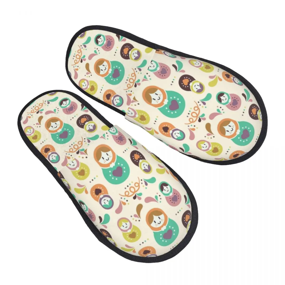 

Женские тапочки из пены с эффектом памяти Matryoshka Dall на заказ, мягкие теплые домашние тапочки русского народного искусства