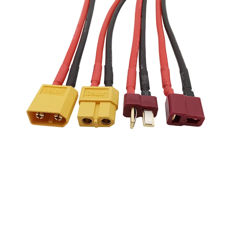 XT60 Male to XT 60 Female Adapter T Plug Male to Socket Connector 14AWG Extension Cable Test Leads For RC Lipo Battery DIY